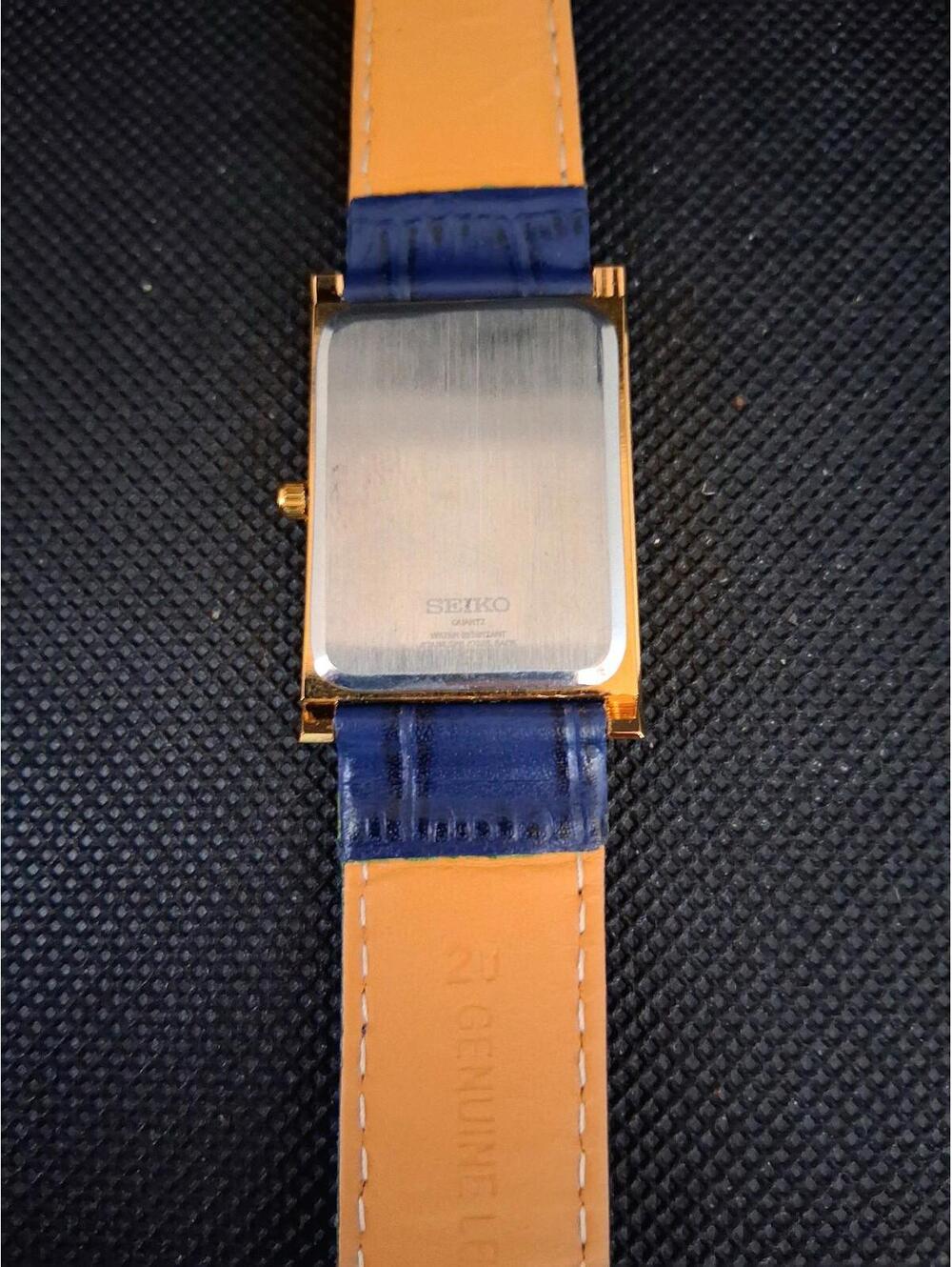 Men's Vintage Seiko Tank Leather Wrist Watch RARE - Picture 7 of 7